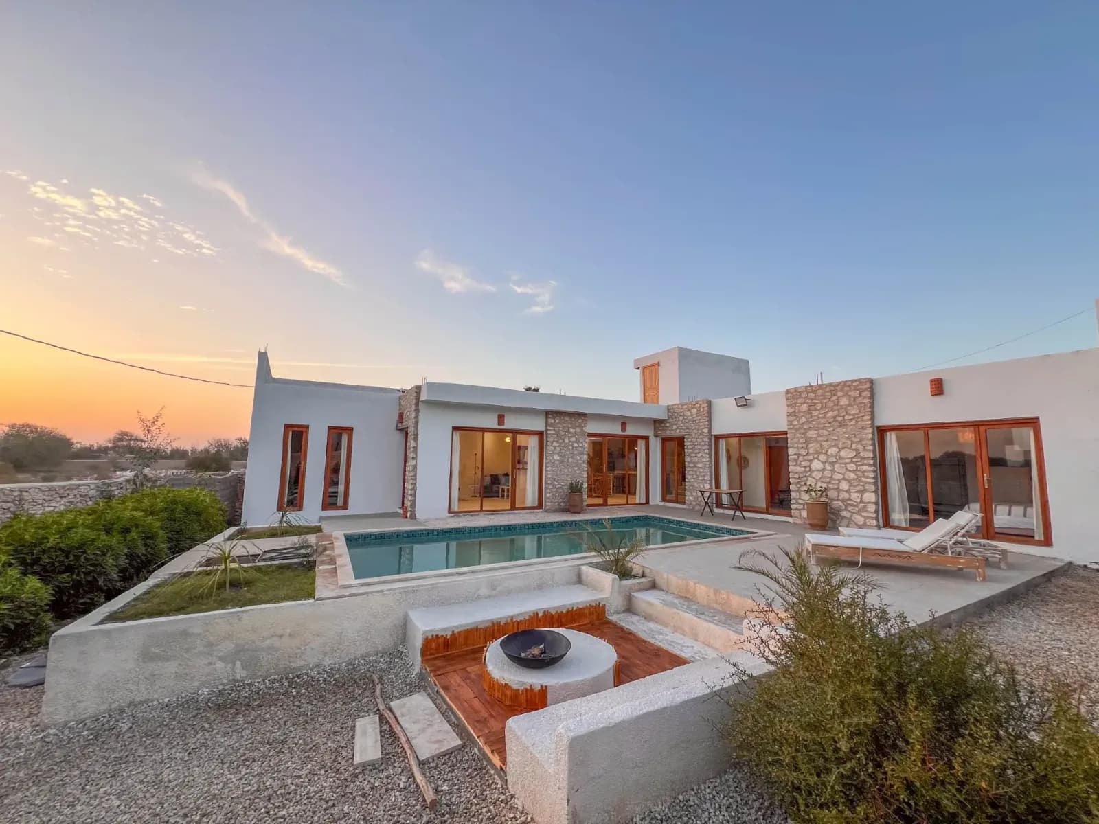 Villa Amwaj piscine privée hébergement kitesurf entre Essaouira et Sidi Kaouki