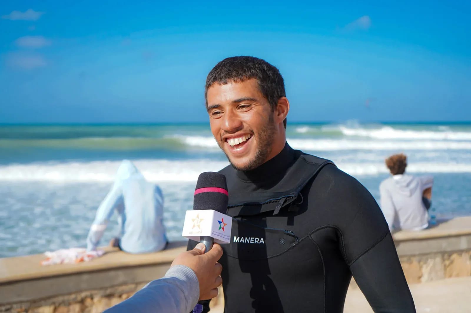 Mohamed Achhibat, champion national de kitesurf du Maroc, instructeur IKO à Essaouira
